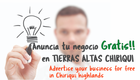 Oportunidad de Anunciar tu negocio gratis en Tierras Altas Chiriqui